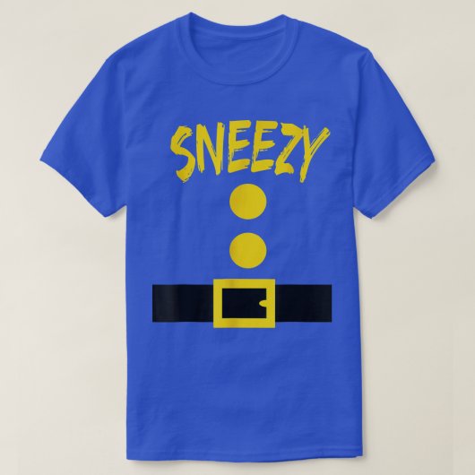 Dwarf Costume Funny Halloween Sneezy T-shirt (Design voorkant)