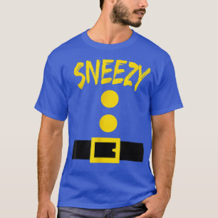 Dwarf Costume Funny Halloween Sneezy T-shirt