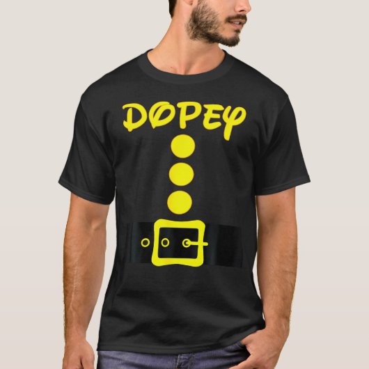 Dwarf Easy Halloween Groep Kostuum Dwarf Matching T-shirt (Voorkant)