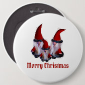 Dwarf familie Kerstmis Ronde Button 6,0 Cm (Voorkant /achterkant)