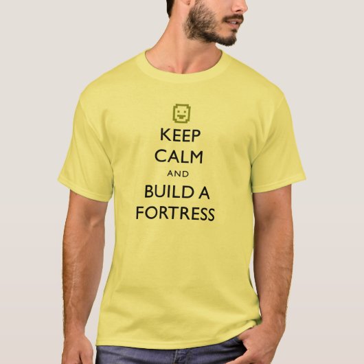 Dwarf Fortress houdt kalm en bouwt een fort item T-shirt (Voorkant)