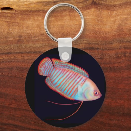 Dwarf Gourami Tropische Fish Sleutelhanger (Voorkant)