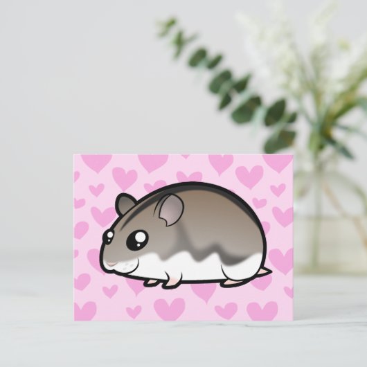 Dwarf Hamster Love Briefkaart (Staand voorkant)
