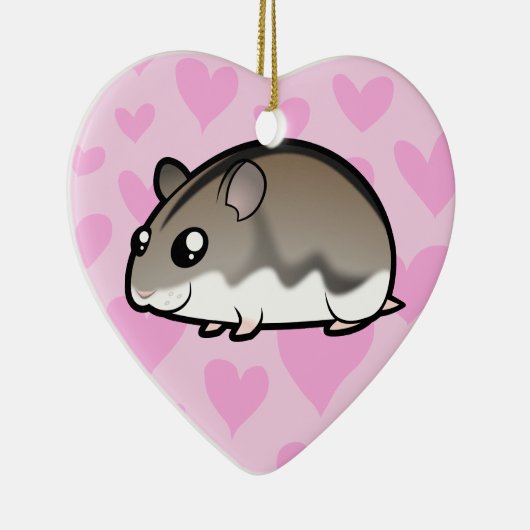 Dwarf Hamster Love Keramisch Ornament (Rechts)