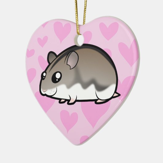 Dwarf Hamster Love Keramisch Ornament (Links)