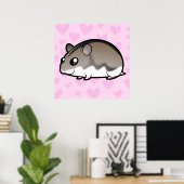 Dwarf Hamster Love Poster (Thuiskantoor)