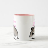 Dwarf Hamster Love Tweekleurige Koffiemok (Center)