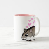 Dwarf Hamster Love Tweekleurige Koffiemok (Voorkant rechts)