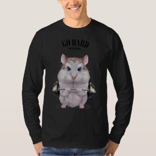 Dwarf Hamster Musea Training Weightlift Fitnes T-shirt