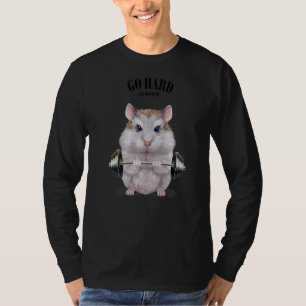 Dwarf Hamster Musea Training Weightlift Fitnes T-shirt