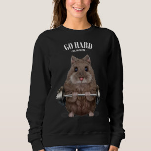 Dwarf Hamster Musea Training Weightlift Fitnes Trui