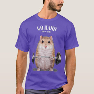 Dwarf Hamster Weightlift in Fitness Gym T-shirt
