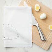 Dwarf Hotot Rabbit Dish Towel Theedoek (Quarter Fold)