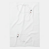 Dwarf Hotot Rabbit Dish Towel Theedoek (Verticaal)