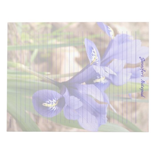 Dwarf Iris Floral Lined Notepad Notitieblok (Voorkant)