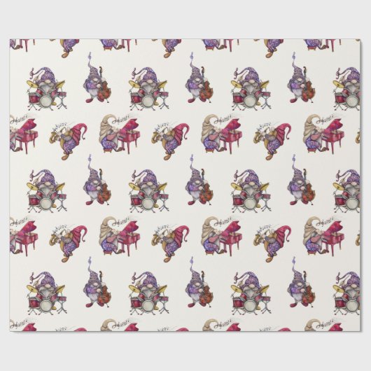 Dwarf Jazz Band geeft een gala concert Cadeaupapier (Vlak)