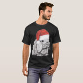 Dwarf Lop bezocht Bunny Rabbit in Santa Claus Chri T-shirt (Voorkant volledig)