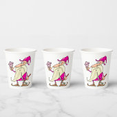 Dwarf met diamant papieren bekers