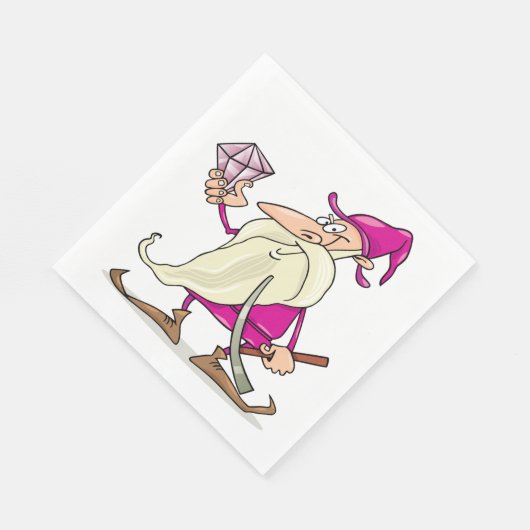 Dwarf met diamant servet (Hoek)