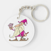 Dwarf met diamant sleutelhanger (Achterkant)