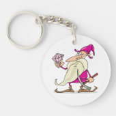 Dwarf met diamant sleutelhanger (Voorkant)