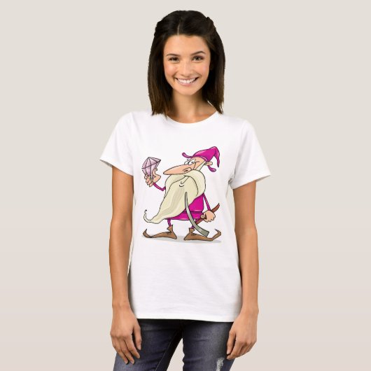 Dwarf met diamant t-shirt (Voorkant volledig)