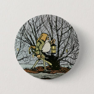 Dwarf met een Lantaarn Ronde Button 5,7 Cm