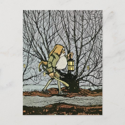 Dwarf met een Lantern Briefkaart (Voorkant)