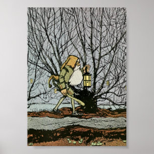 Dwarf met een Lantern Poster