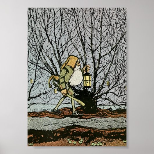 Dwarf met een Lantern Poster (Voorkant)