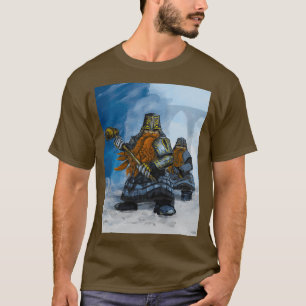 Dwarf met hamerfantasieillustratie Klassieke TSh T-shirt