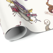 Dwarf Music Band Diva geeft een vakantieconcert Cadeaupapier (Rol Hoek)