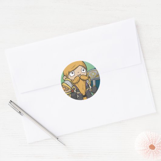 Dwarf Paladin - Sticker (Envelop)