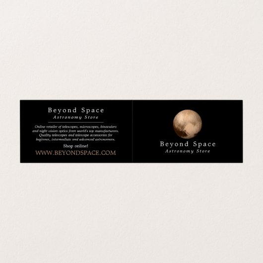Dwarf Planet Pluto, Astronomer, Astronomie Store Visitekaartje (Buitenkant ongevouwen)