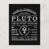 Dwarf Planet Pluto Gedetailleerd Astronomisch Symb Briefkaart (Voorkant)