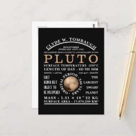 Dwarf Planet Pluto Gedetailleerde astronomie Briefkaart
