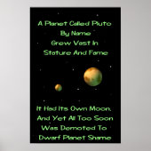 Dwarf Planet Pluto Limerick Poster (Voorkant)