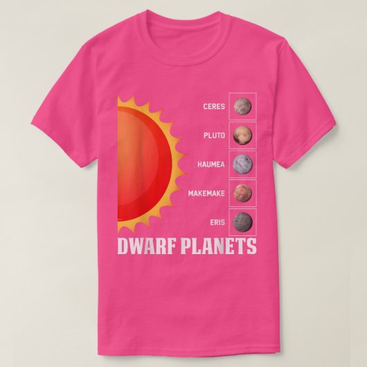 Dwarf Planets Space Explorer Astronaut Astronomer T-shirt (Design voorkant)