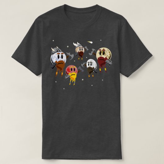 Dwarf Planets T-shirt (Design voorkant)