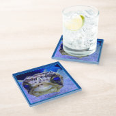 Dwarf Puffer Fish Glazen Onderzetter (Schuin)