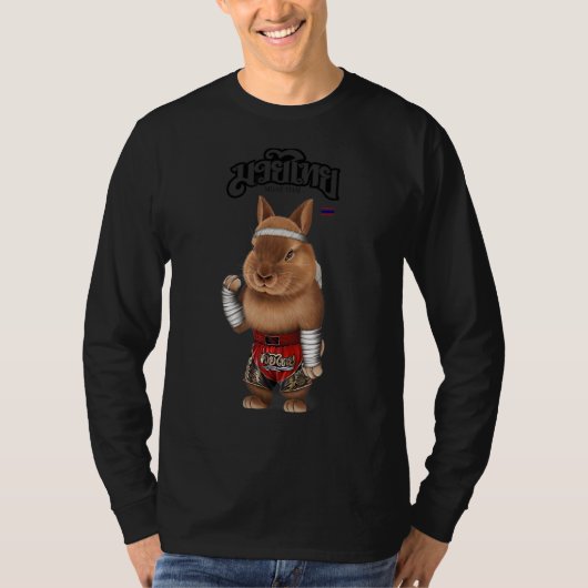 Dwarf Rabbit as Muay Thai Kick Boxing Champion 1 T-shirt (Voorkant)