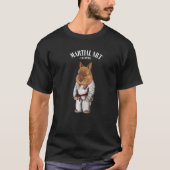 Dwarf Rabbit Judo Karate Master in White Judogi T-shirt (Voorkant)