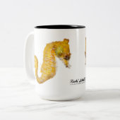 Dwarf Seahorse, Hippocampus zosterae Tweekleurige Koffiemok (Voorkant links)