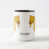 Dwarf Seahorse, Hippocampus zosterae Tweekleurige Koffiemok (Center)