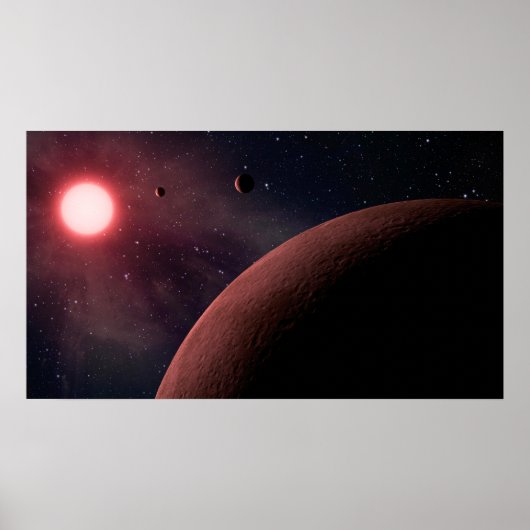 Dwarf Star Alien Planets Space Art Poster (Voorkant)