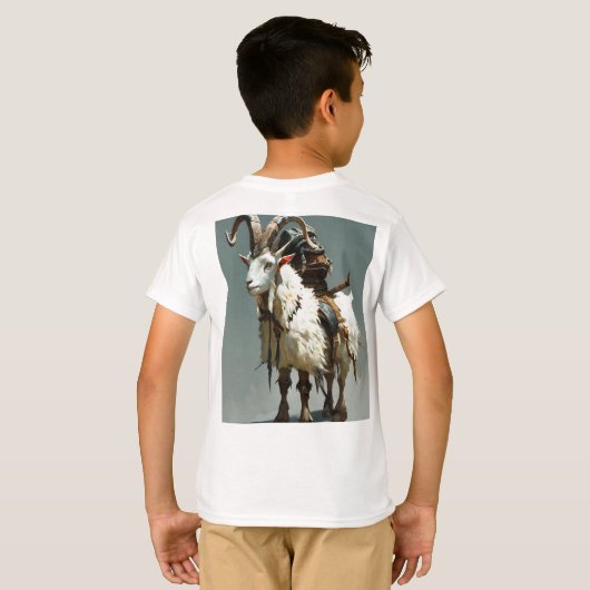 Dwarf Warrior's Trusty Steed: De majestueuze witte T-shirt (Achterkant volledig)