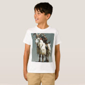 Dwarf Warrior's Trusty Steed: De majestueuze witte T-shirt (Voorkant volledig)