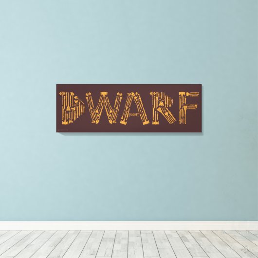 Dwarf Weapons Collage Canvas Afdruk (Insitu (Houten vloer))