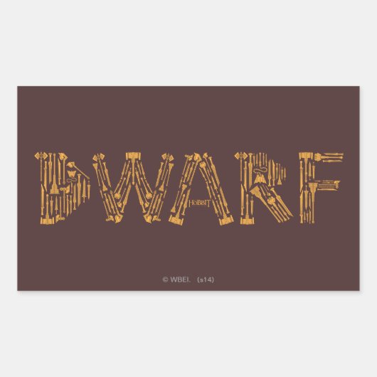 Dwarf Weapons Collage Rechthoekige Sticker (Voorkant)