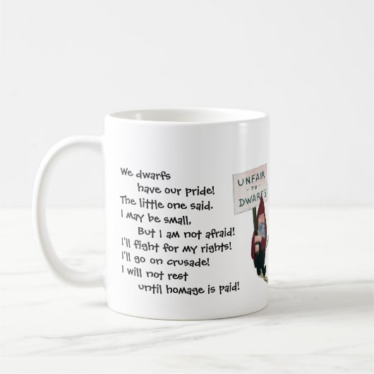 Dwarfs in staking koffiemok (Links)